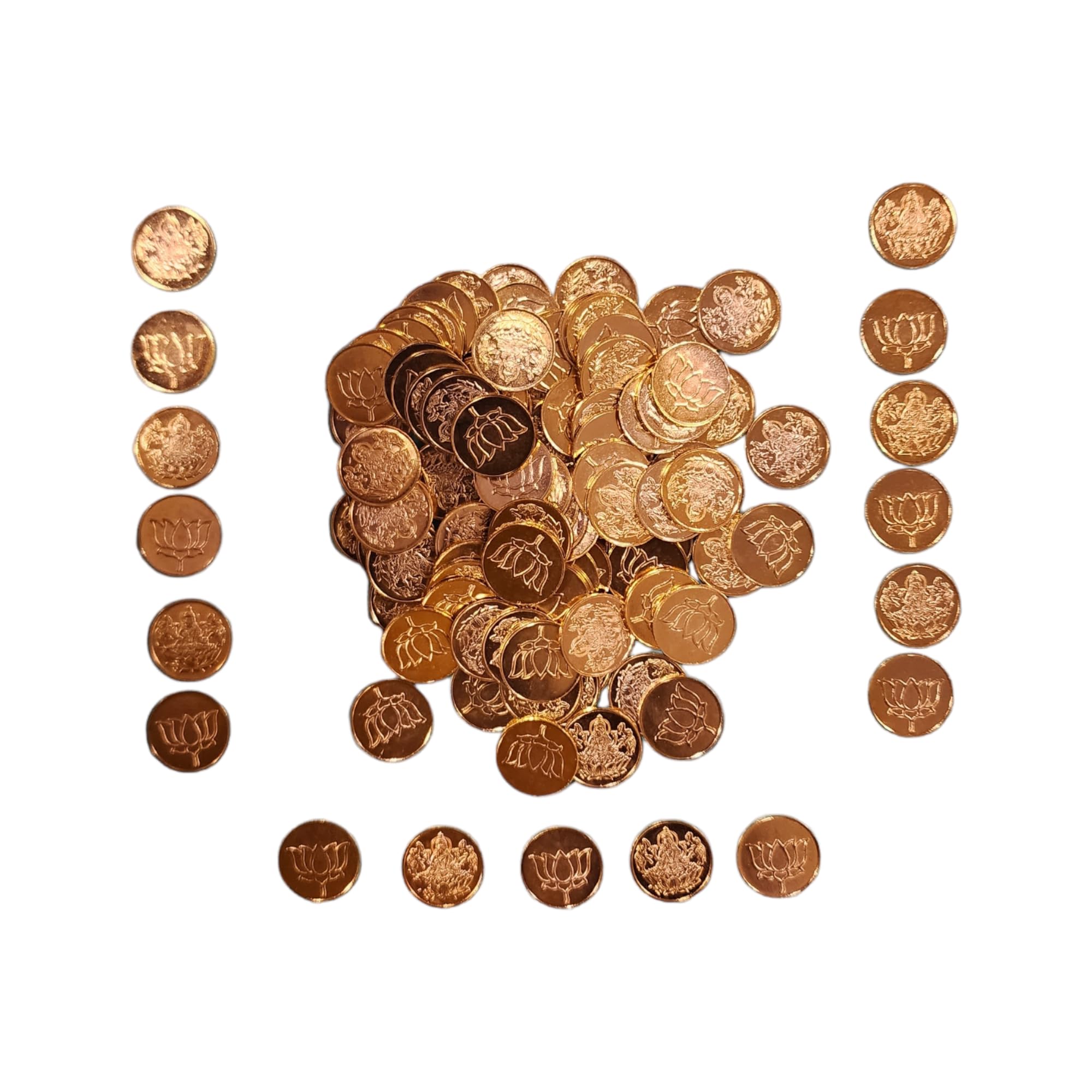 YRK German Silver Lakshmi Gold Dollar 108 | Lakshmi Gold Coins with Lotus 108 Pcs | Lakshmi Dollar (Gold) (B0CCP943NH) Amazon Price History, Amazon Price Tracker