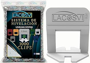 0.5mm Width Floor and Tile Leveler Clips Includes 1000 Pieces Joint Separators, Lipless Leveling System for Pliers and DIY Professionals White (0.5mm)