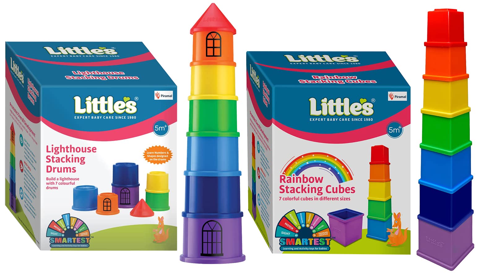 Littles Lighthouse Stacking Drums+Stacking Cubes -(Set of 2Toys) (B0BHMMC2J5) Amazon Price History, Amazon Price Tracker
