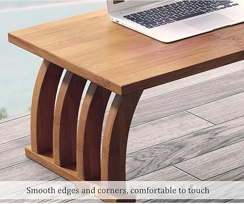 Miniatura 7 de Mesa de centro Zen Mesa de camping de madera, mesa de centro minimalista Mesa auxiliar de madera maciza Mesa auxiliar de madera de baja altura