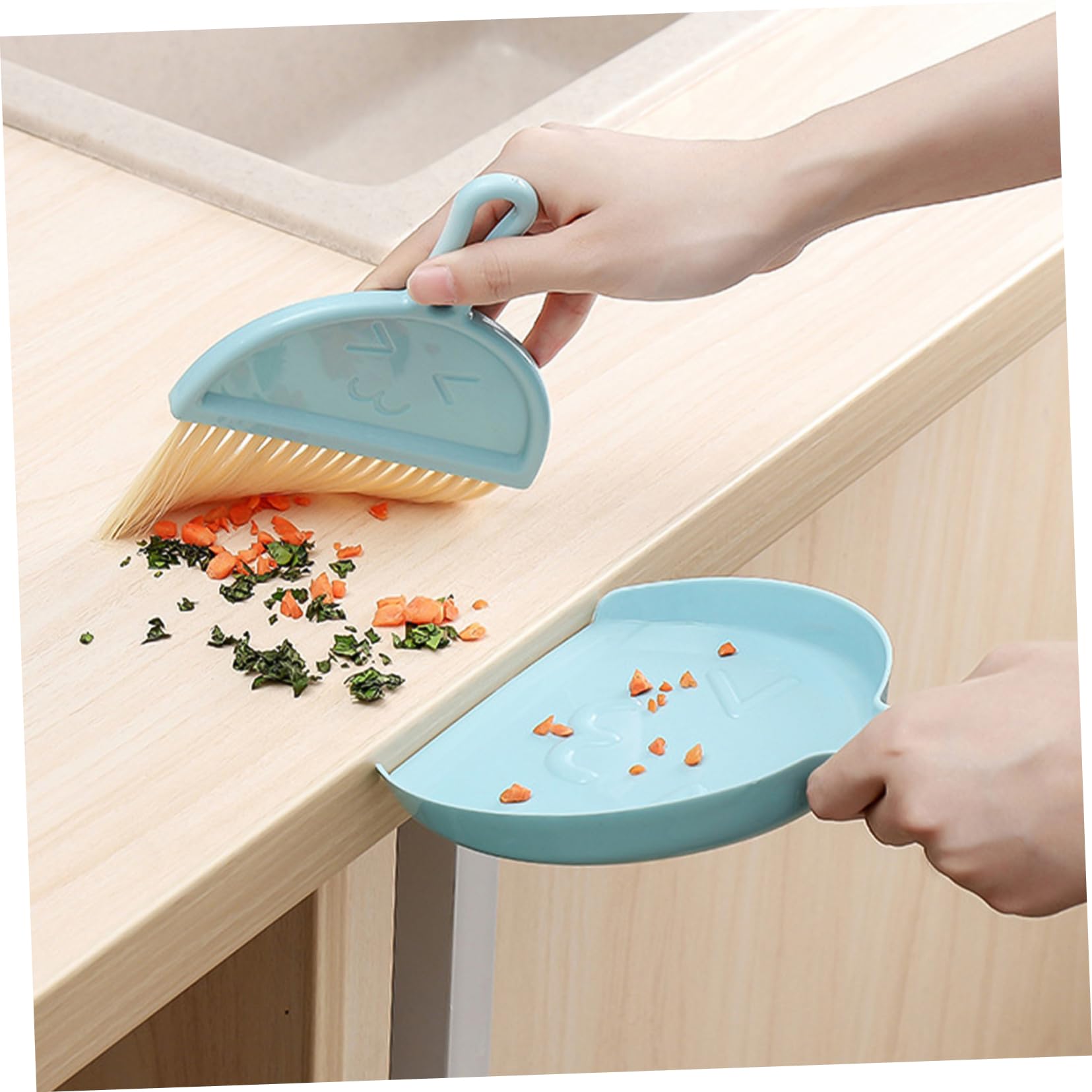 minkissy 3 Sets Desktop Fan Broom Computer Cleaning Kit Table Clean Broom Brush Cleaning Brush with Dustpan Computers Cleaning Brush Tiny Cleaning Broom Mini Hand Broom Keyboard Window