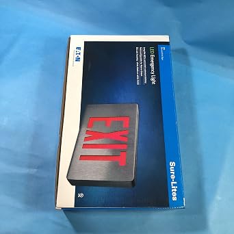 Sure-Lites CX62WH LED Die Cast Exit Sign, White Face and Housing, Double Face, Red and Green Letters