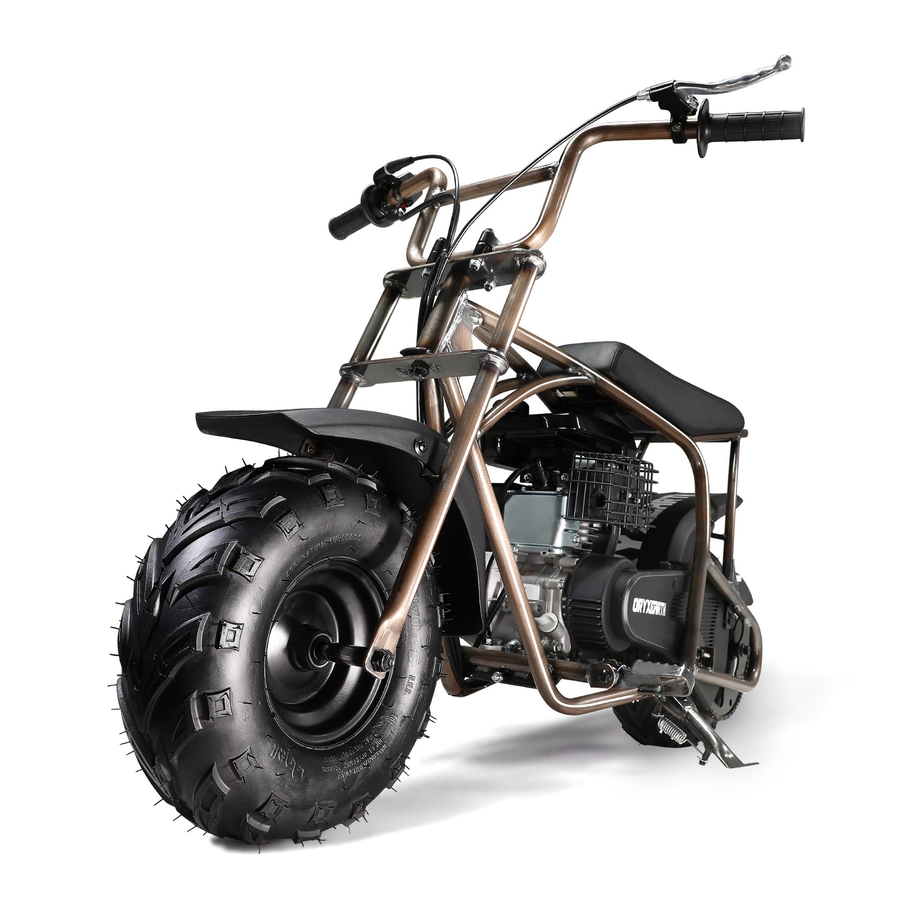 Oryxearth 105CC Kids Dirt Bike - 4-Stroke Gas Mini Motorcycle for Off-Road & Trail Riding, EPA Approved, Supports 185 LBS (Up to 28 MPH), for Adults and Teens, Rust Brown