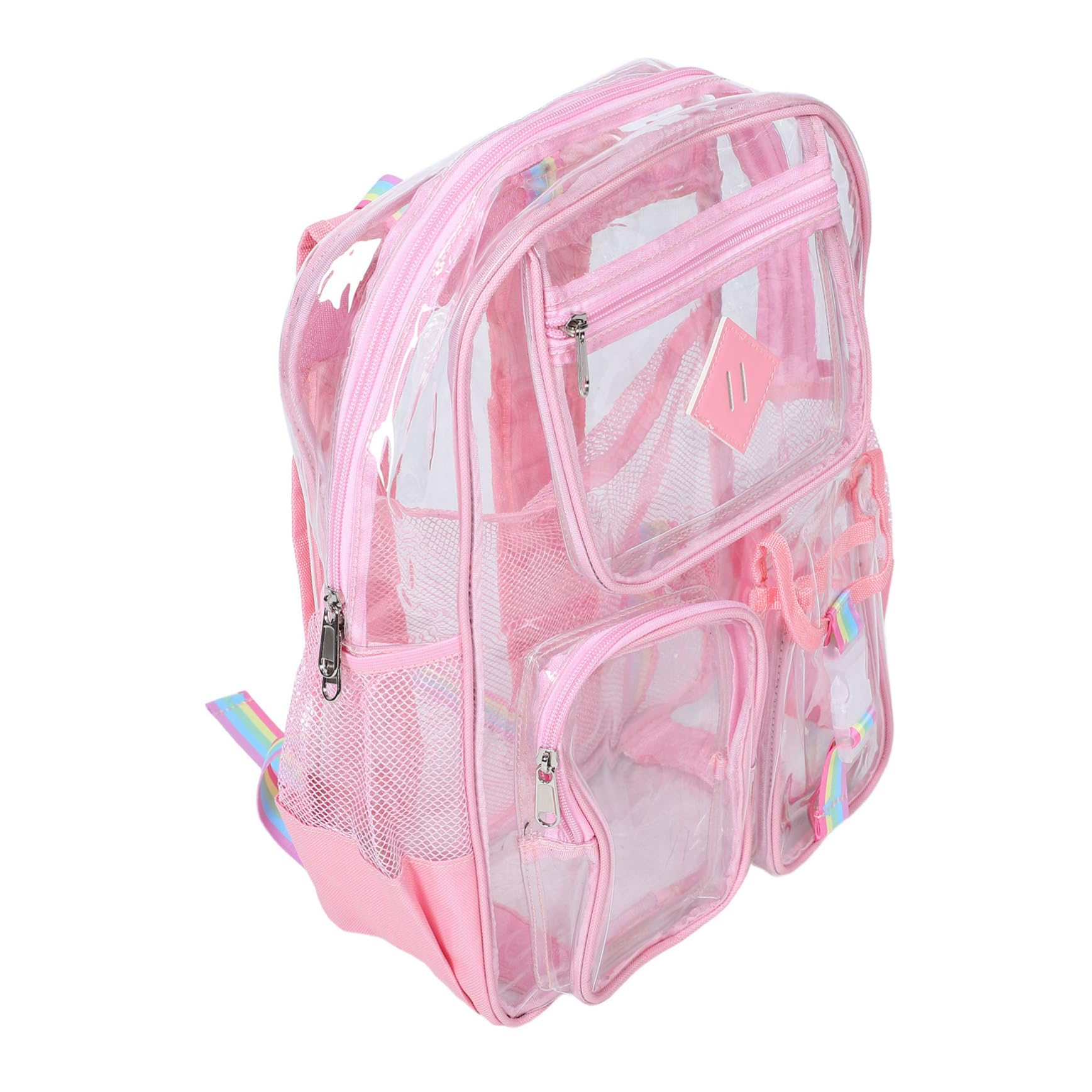 POPETPOP Zaino Trasparente in Pvc con Grande Capacità per Concerti e Uso Quotidiano, Zaino Leggero e Resistente per Eventi e Viaggi