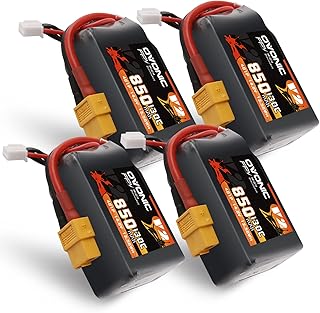 OVONIC 130C 4S 850mah Lipo Battery 14.8V Pack with XT60 Plug for FPV Racing