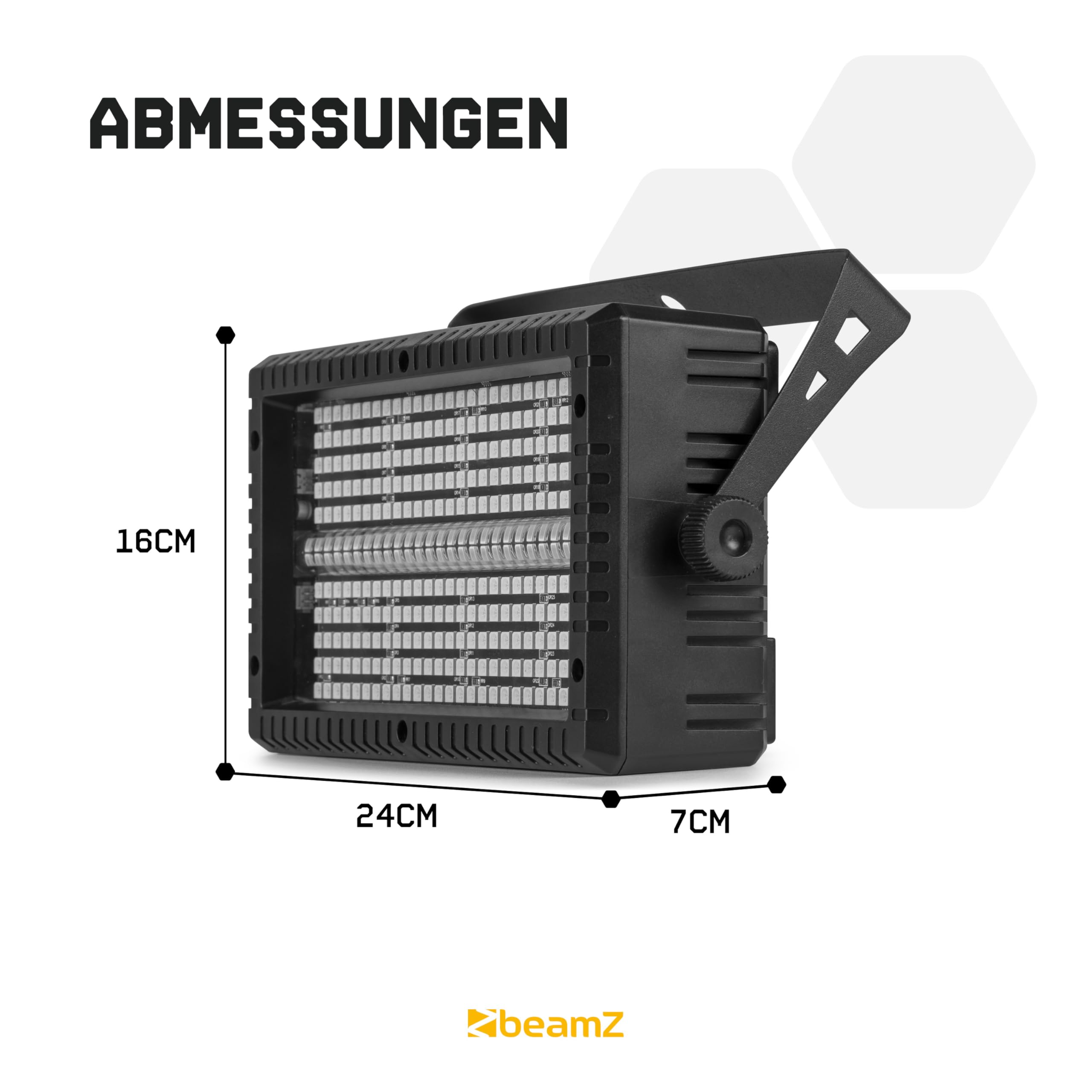 BeamZ BS336 - Stroboskop Blitzer, Blinder Wash Kombi mit RGBW LEDs – 3-in-1 LED Lichteffekt, Fernbedienung, DMX Steuerung, Disco Licht & Party Lichter für Events, Clubs & Partys