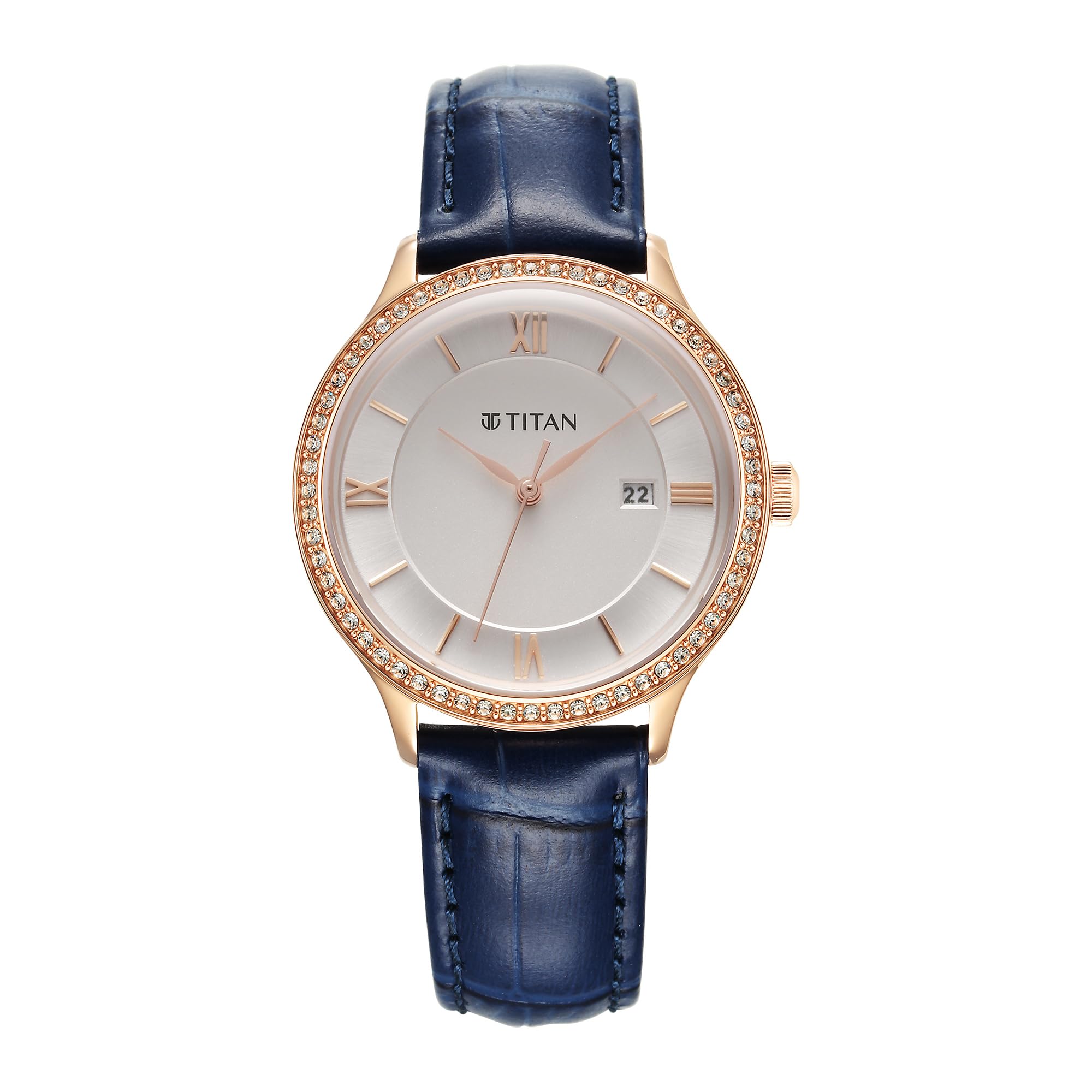 Titan Bright Leathers Quartz Analog with Date Silver Dial Leather Strap for Women-NS95247WL06 (B0CCS3RKGC) Amazon Price History, Amazon Price Tracker