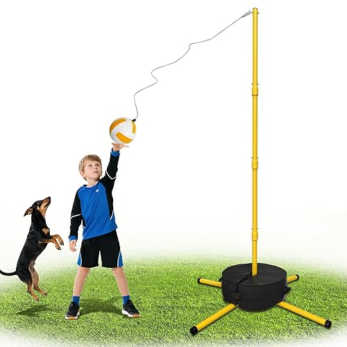 Tetherball Ball and Rope, Tetherball Set with Sturdy Base and