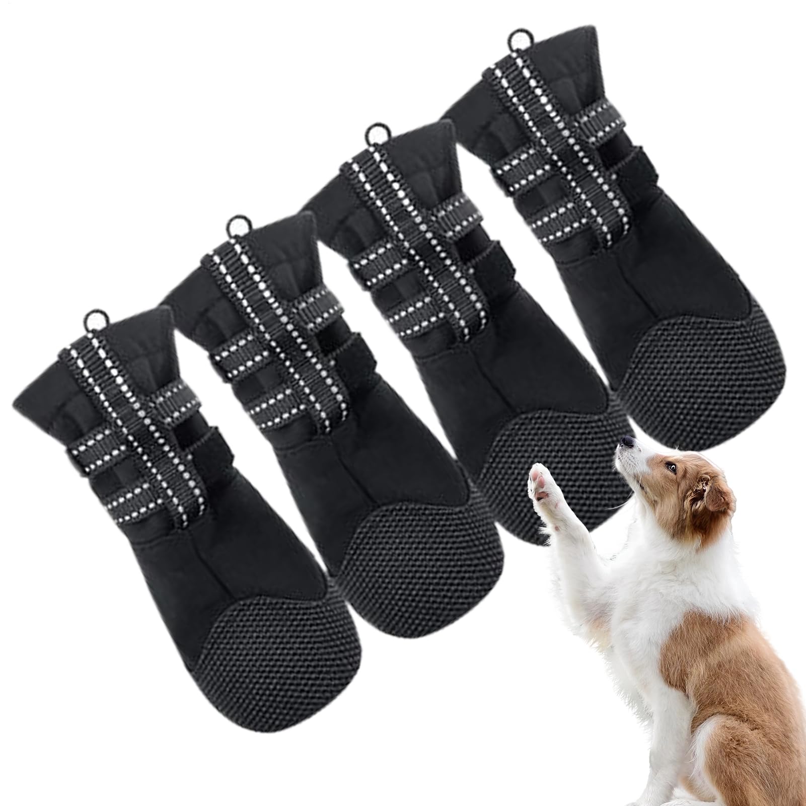Bottes imperméables pour chien taille L protection neige et sol chaud randonnée