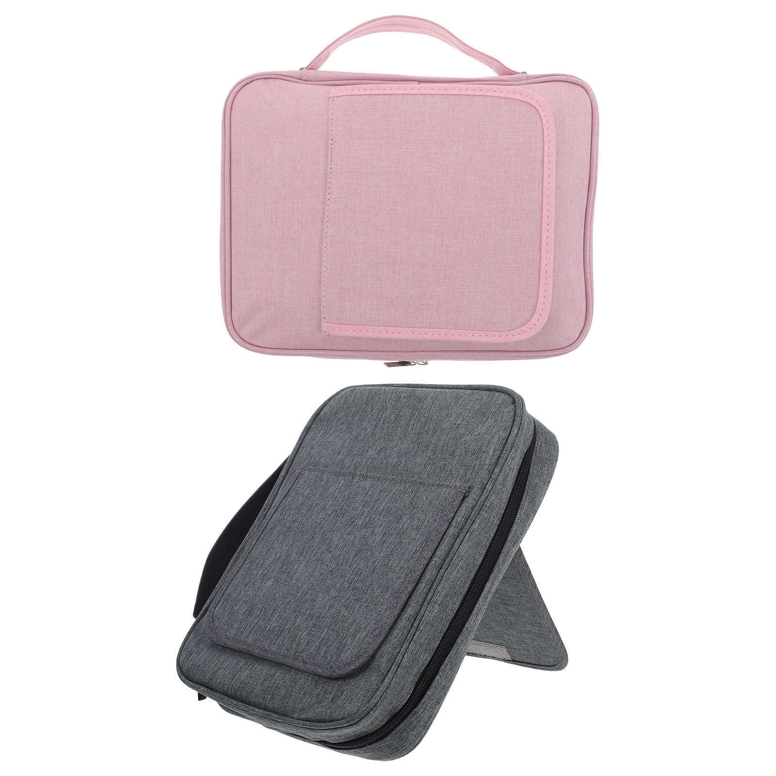 Bolsa Protectora para Biblias con Asa y Soporte, Funda de Poliéster Portátil para Estudio y Transporte Diario, Paquete de 2 Piezas