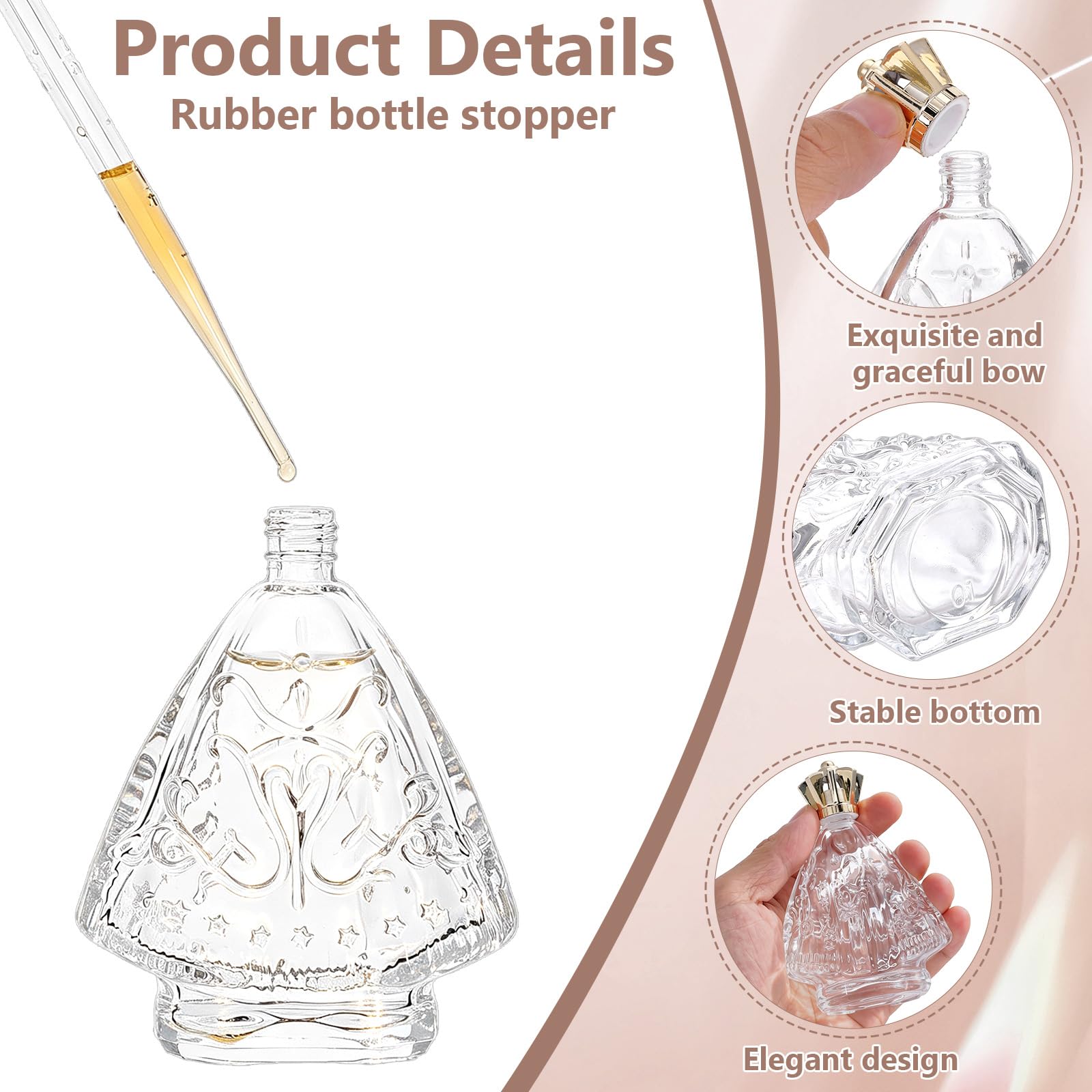 16 botellas de cristal vacías de agua bendita con bolsa de