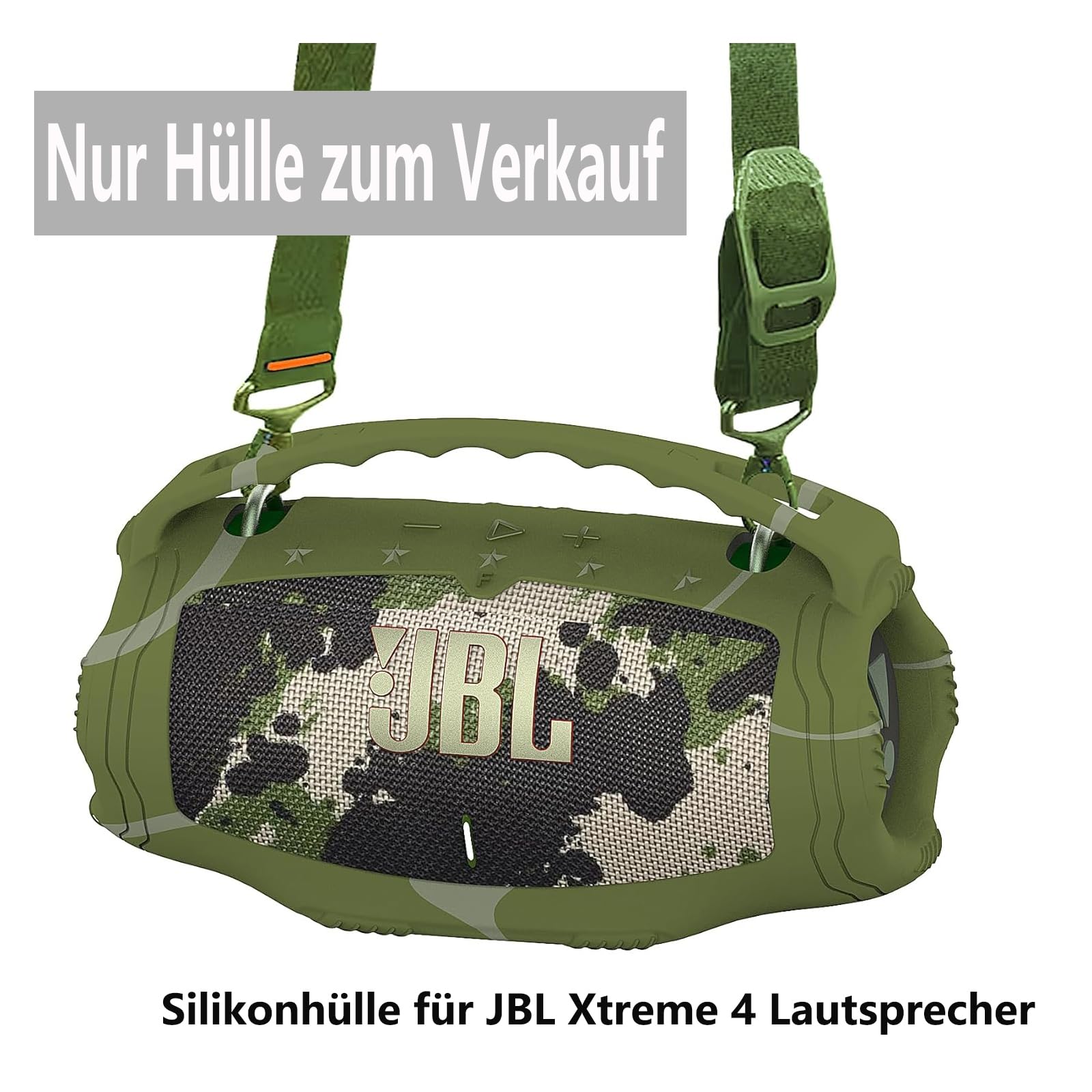 Silikon Case Cover Griff für JBL Xtreme 4 Portable Lautsprecher, weiche Schutzhülle für JBL Xtreme 4 Portable Lautsprecher Zubehör (nur Fall)