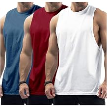 Mens Workout Tank Tops Sleeveless Muscle Cut Off Gym Shirt