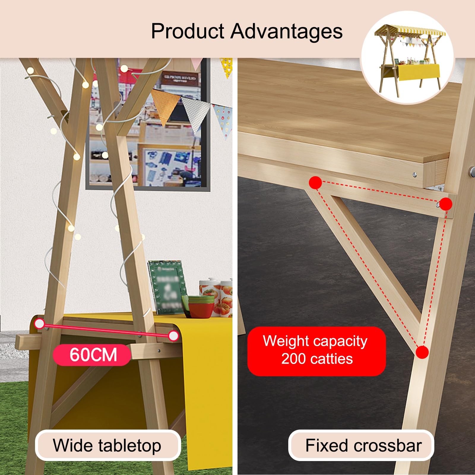 Mobi – Carrello da esterno per eventi, feste e festival, ideale per cibo da strada, catering, facile installazione e trasporto, perfetto per camion di cibo