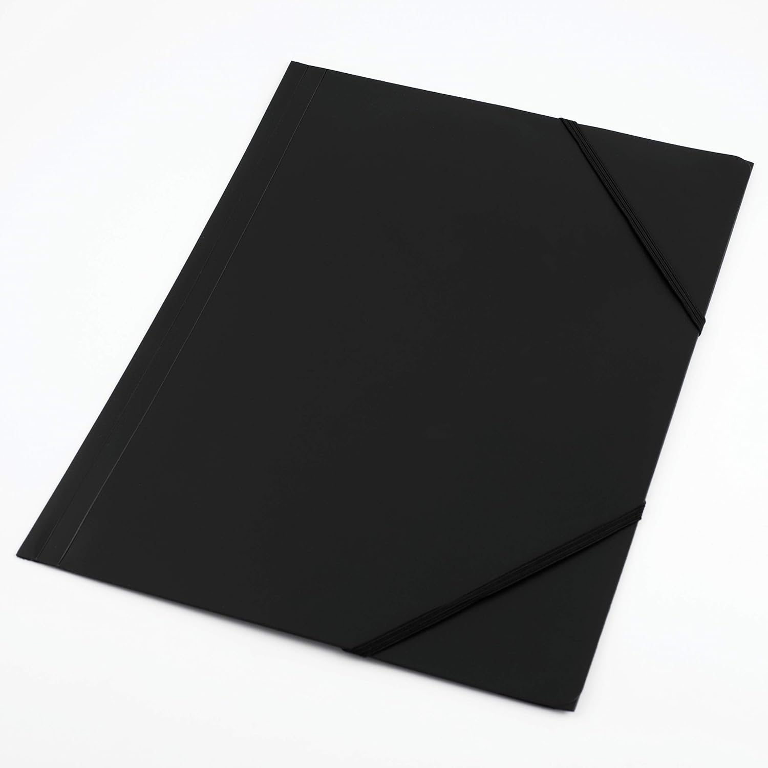 D.RECT Elasticated Folder with Elastic Band Black