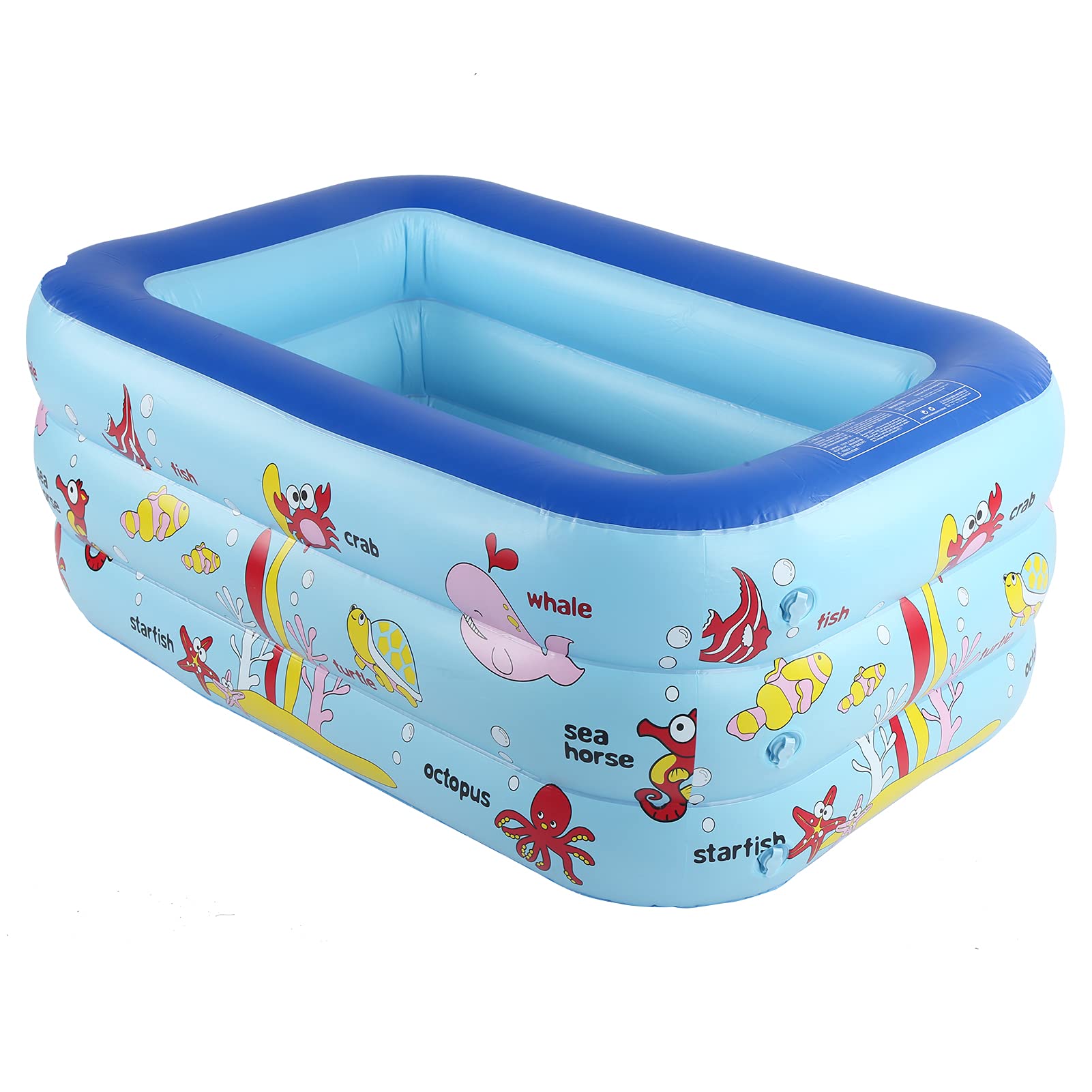 JTLB Aufblasbarer Kinderpool, Lounge-Pool mit Unabhängigem -Design für, 130 X 85 X 55 cm, Grüner Sicherheitstintendruck