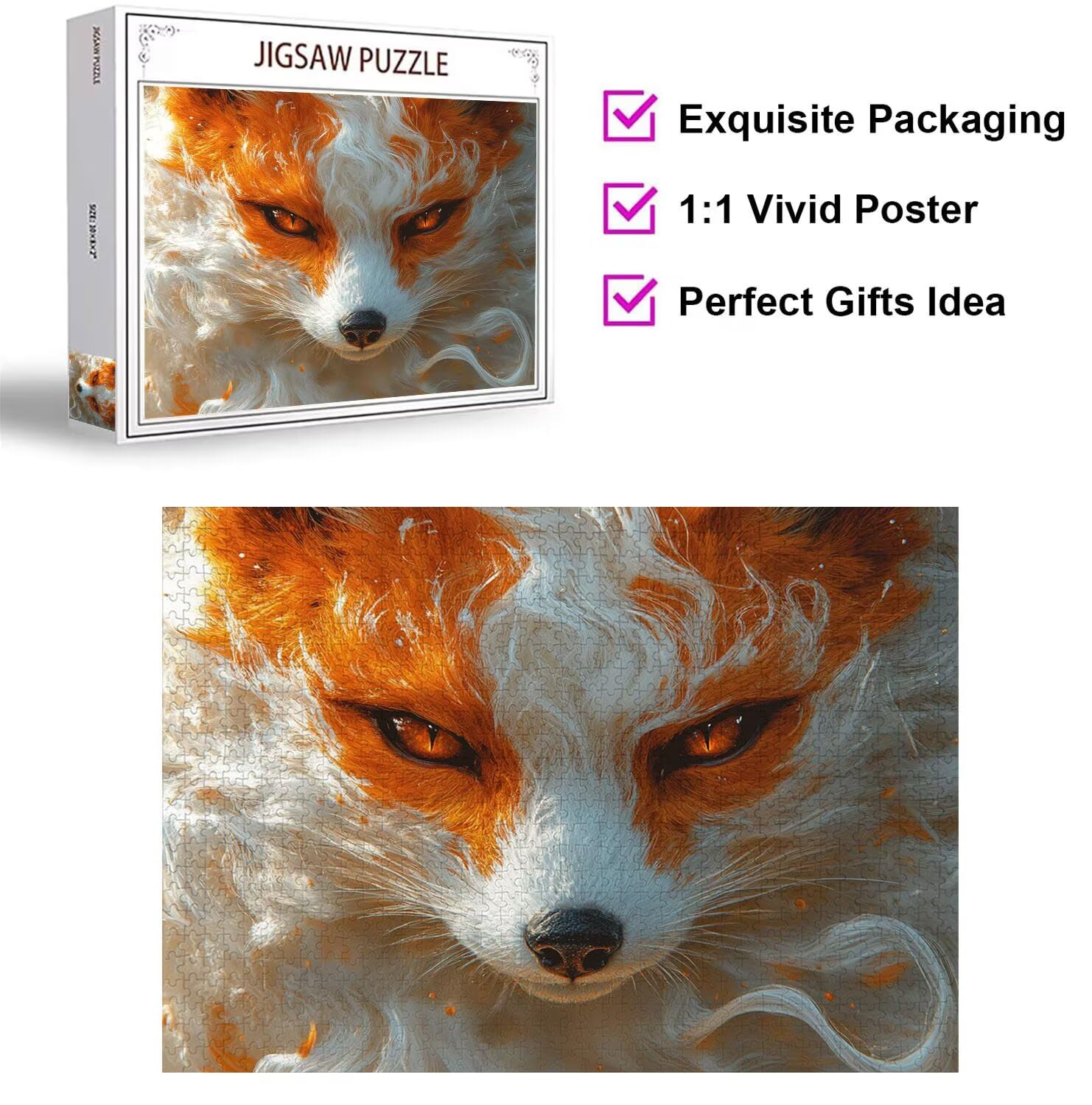 Puzzle 5000 Pezzi volpe Puzzle Adulti, Gioco Educativo, n-252 | Jigsaw Puzzles Animali, Impossibile Difficile Sfida, Classici Gioco Familiare, Giochi Divertenti, Idee Regalo