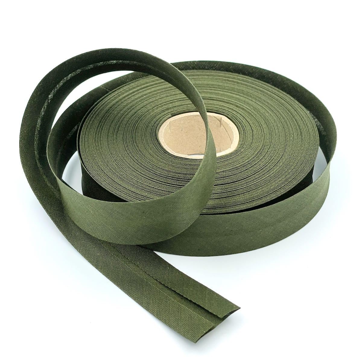 Craft Cult 25mm Wide Plain Bias Binding Tape - 25 Metre Roll (38 - Forest Green) — image 1