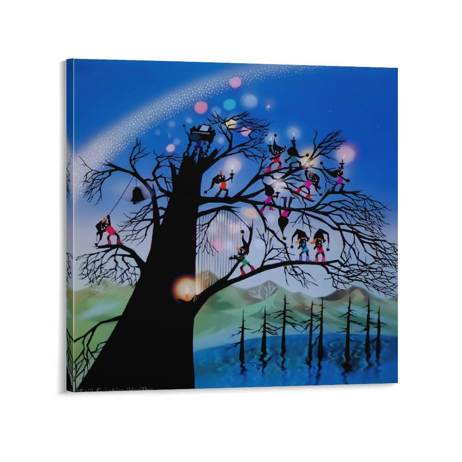 Amazon.co.jp: 藤城清治幻想的な影絵の巨匠絵画ポスター 壁飾り