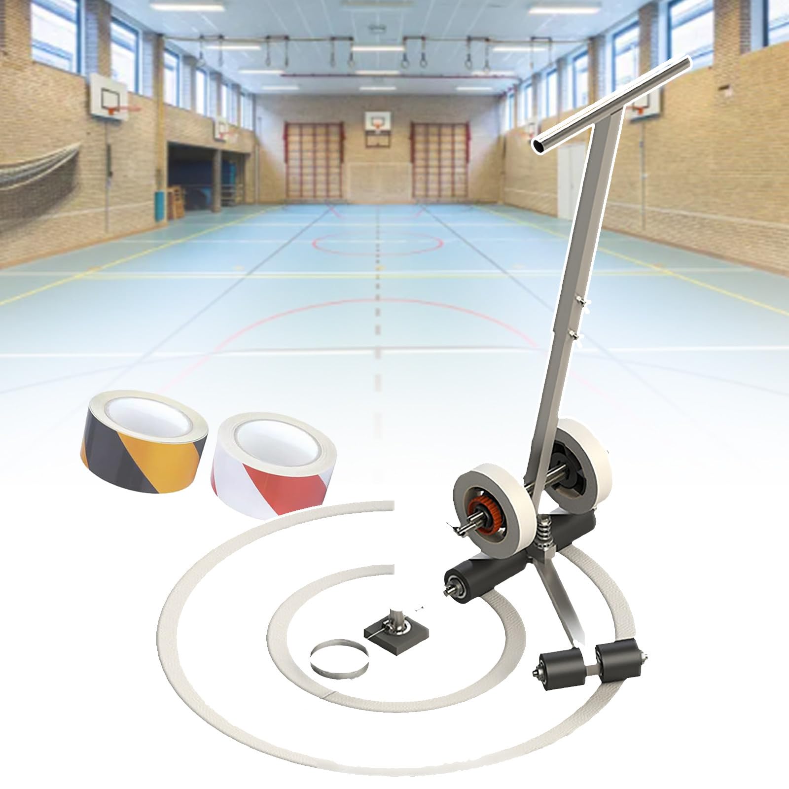 asdchZen Manual Floor Tape Machine, Hand-Push Line Drawing Machine,Tape Pasting Machine, For Line Marking/Spray Painting,A