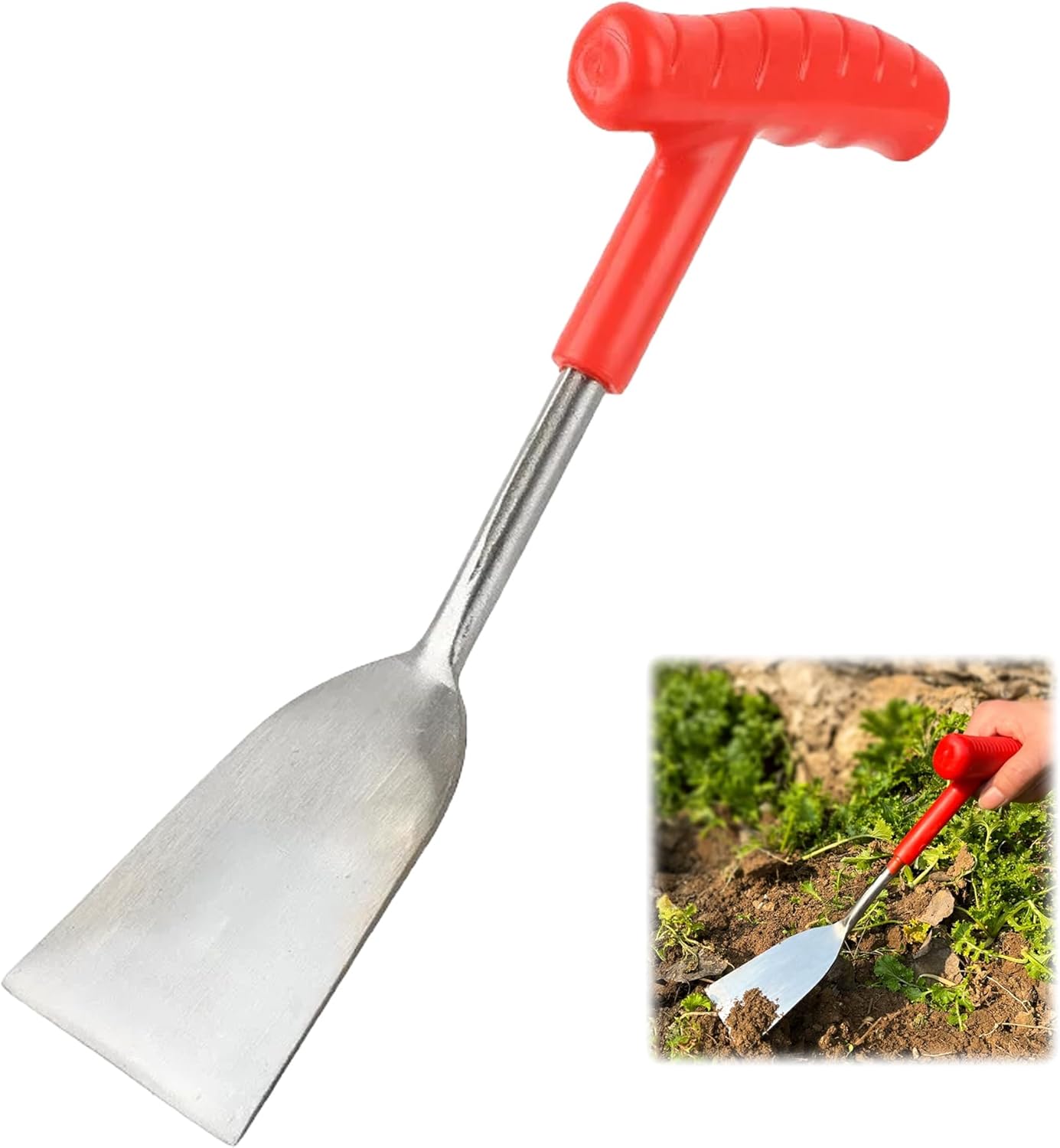 Garden Shovel Garden Hand Trowel, Multifunctional Flat Garden Trowel for Planting, Weeding, Transplanting, Digging, Remove Weeds and Roots, Small Weeding Tool for Gardening Hand Tool (3pcs)
