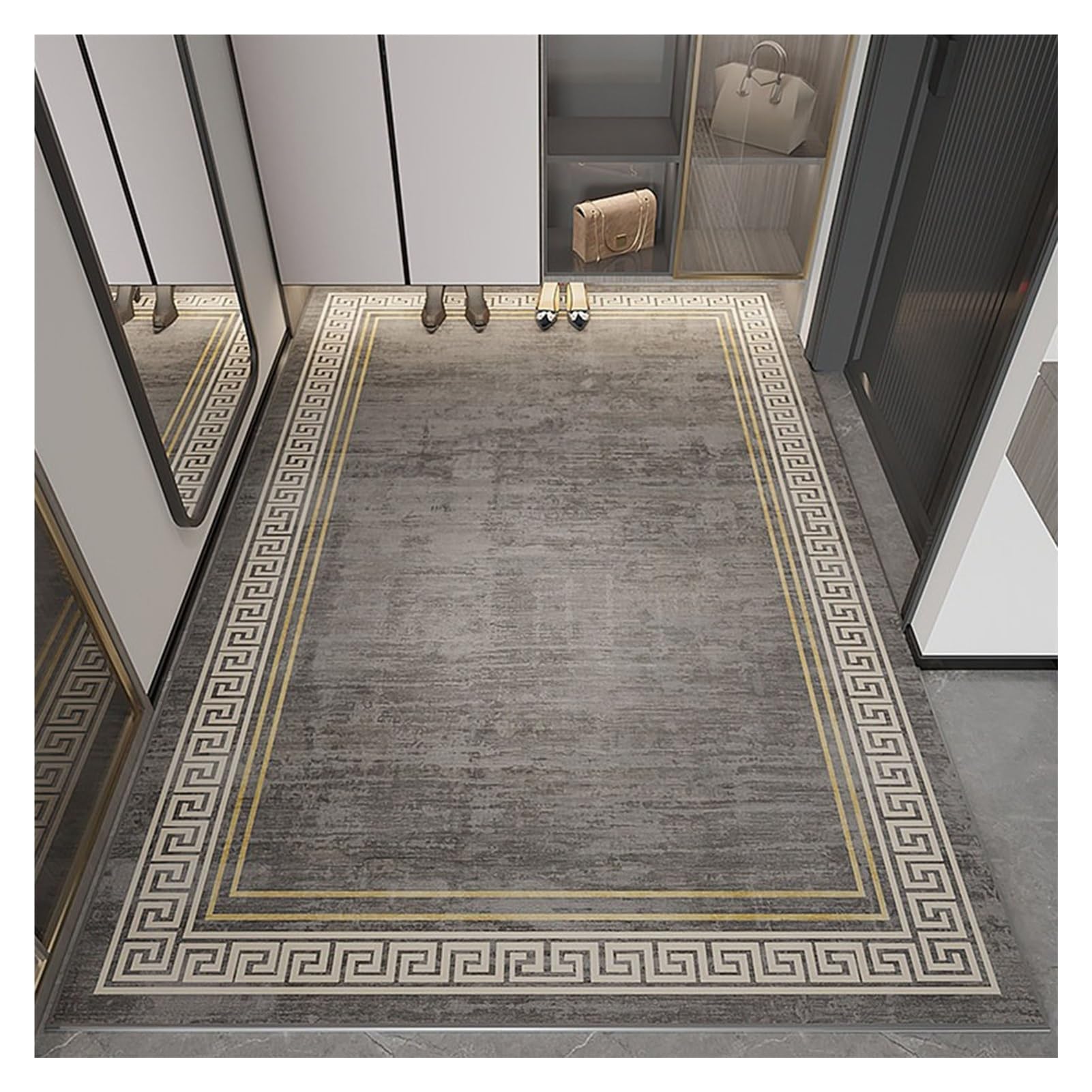 Paillasson extérieur entrée et tapis de chambre carré pour un salon accueillant