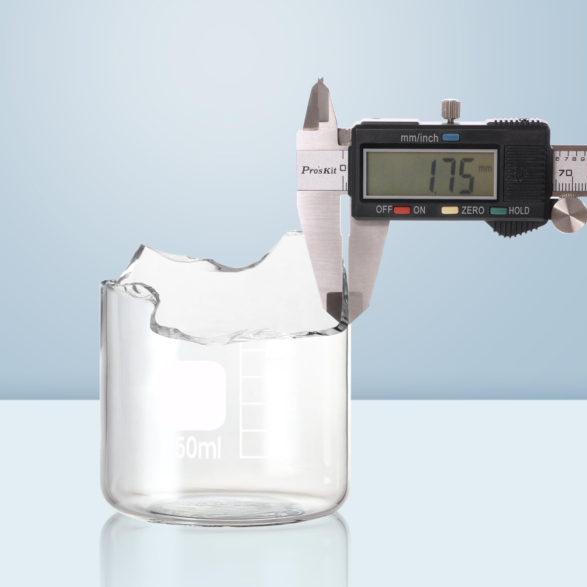 Glasbecher-Set, 4 Stück, Borosilikat-Becher Für Labore, Klassenzimmer Oder Zuhause, Griffin Bechergläser Niedrige Form, 5-5000ml(200ml)