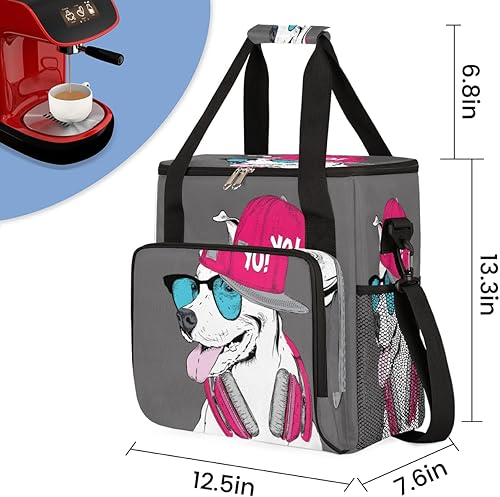 Miniatura 2 de Genial y divertida cafetera de animales para perros, bolsa de transporte de viaje, compatible con Keurig K-Mini o K-Mini Plus, portátil, de una sola