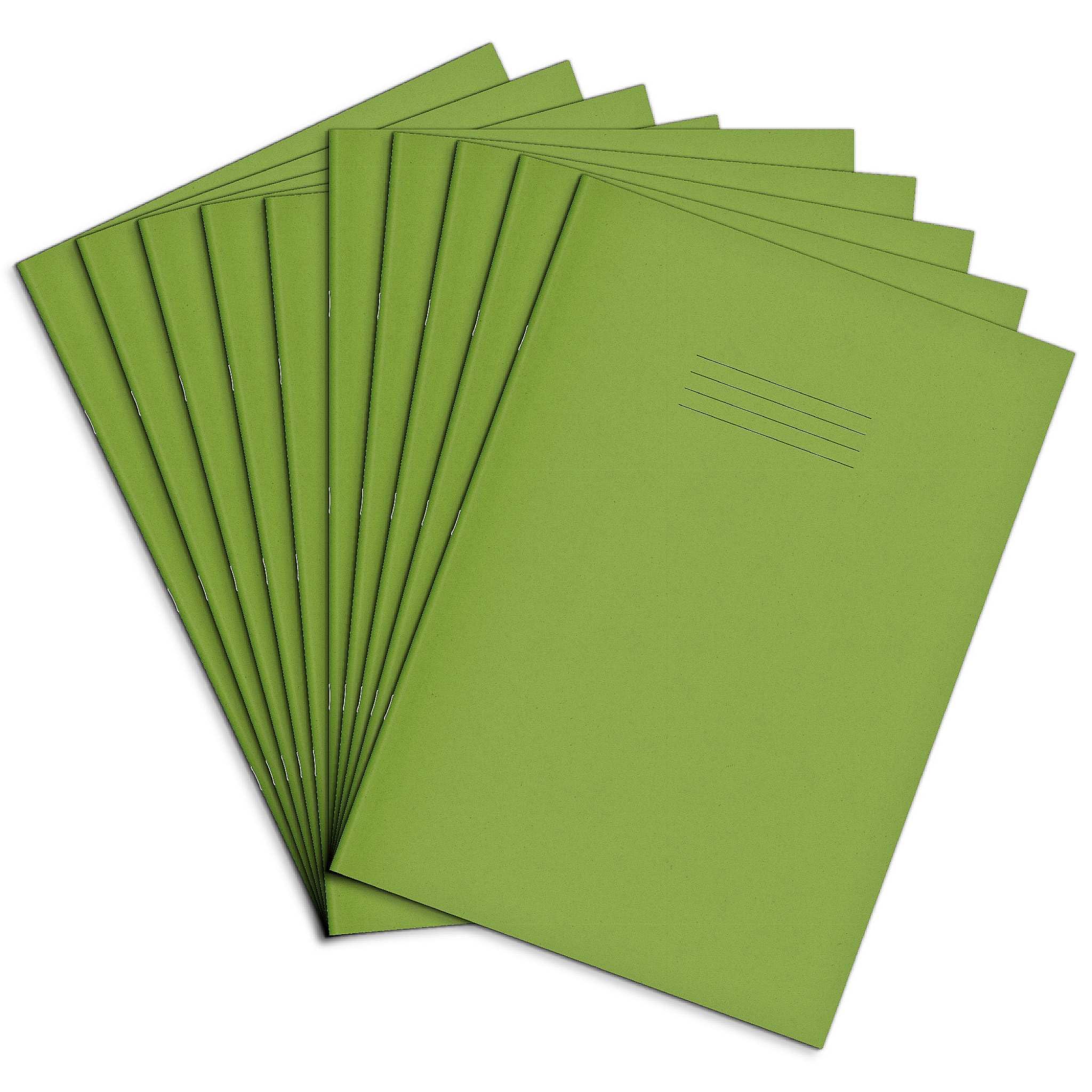 Rhino Oversized Exercise Books, 80-Page/Blank Paper Notebook, 50-Pack, 13 x 9 Writing Book, Office & School Stationery Supplies, Light Green