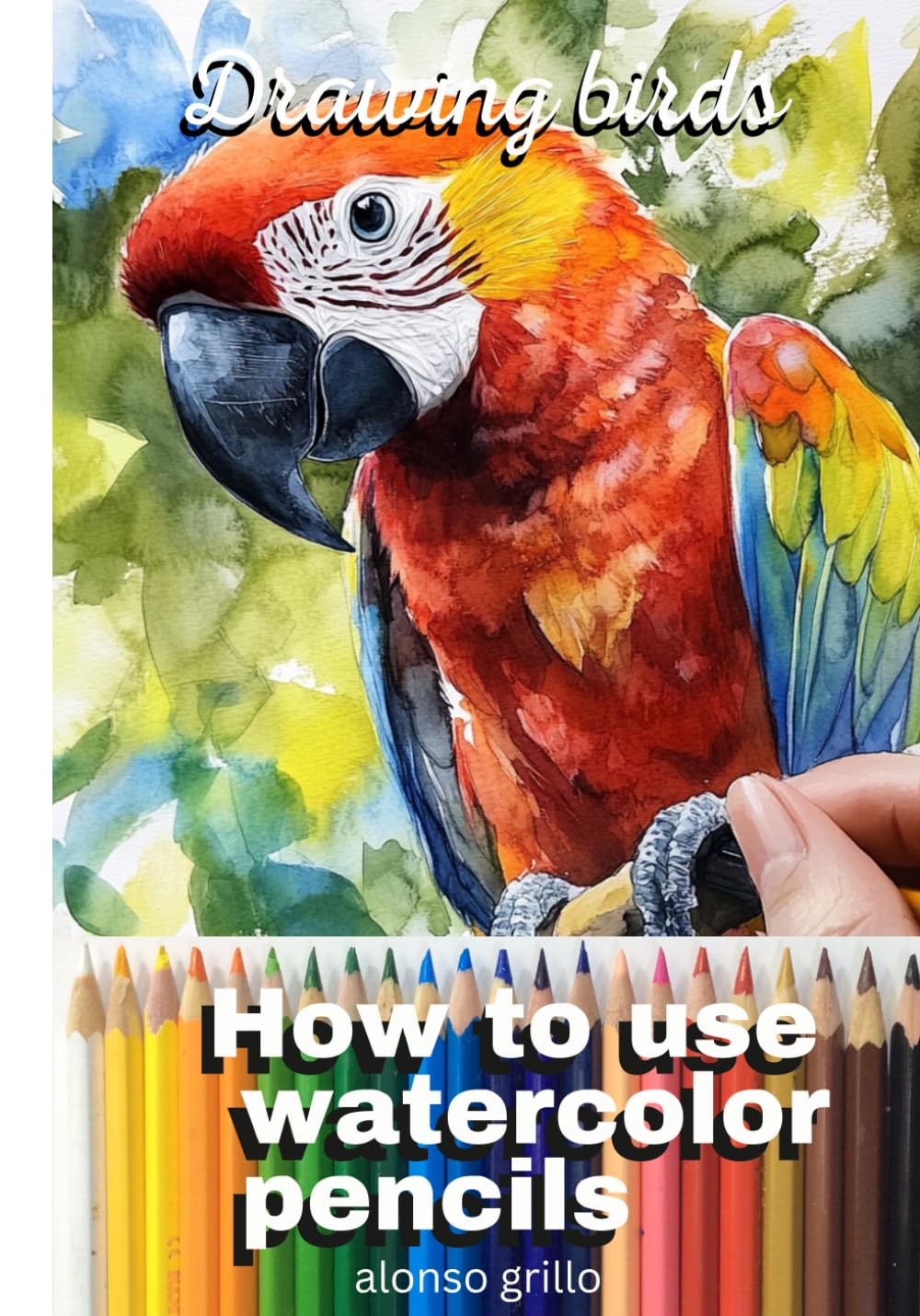 How to use watercolor pencils: Drawing birds