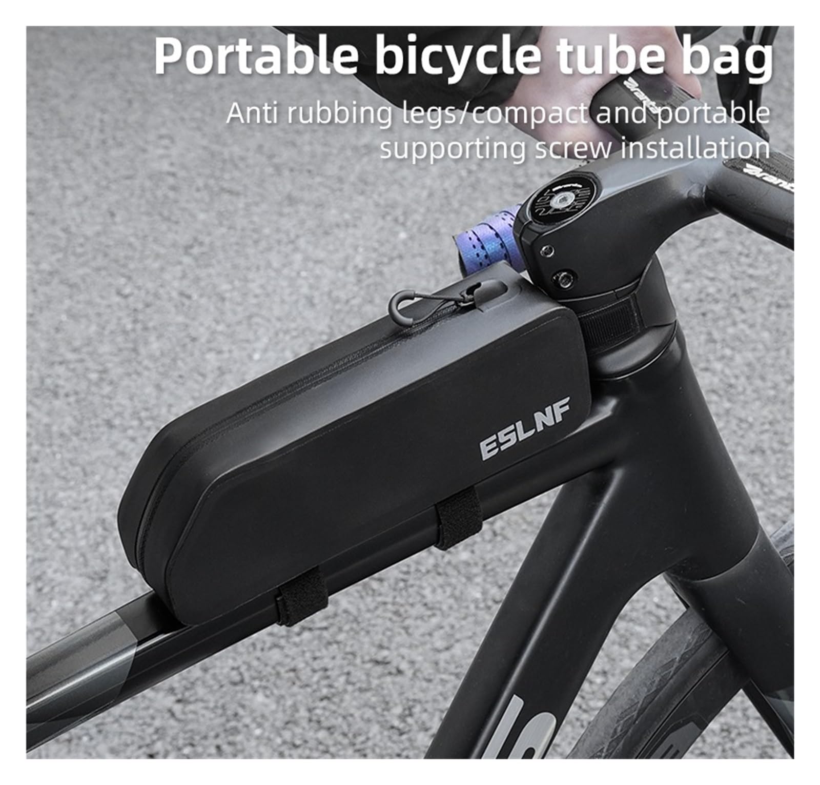 Borsa for tubo manubrio anteriore for bici con guscio rigido EVA da 1 pezzo | Pendolarismo quotidiano, deposito ciclistico all'aperto dell'attrezzatura da equitazione
