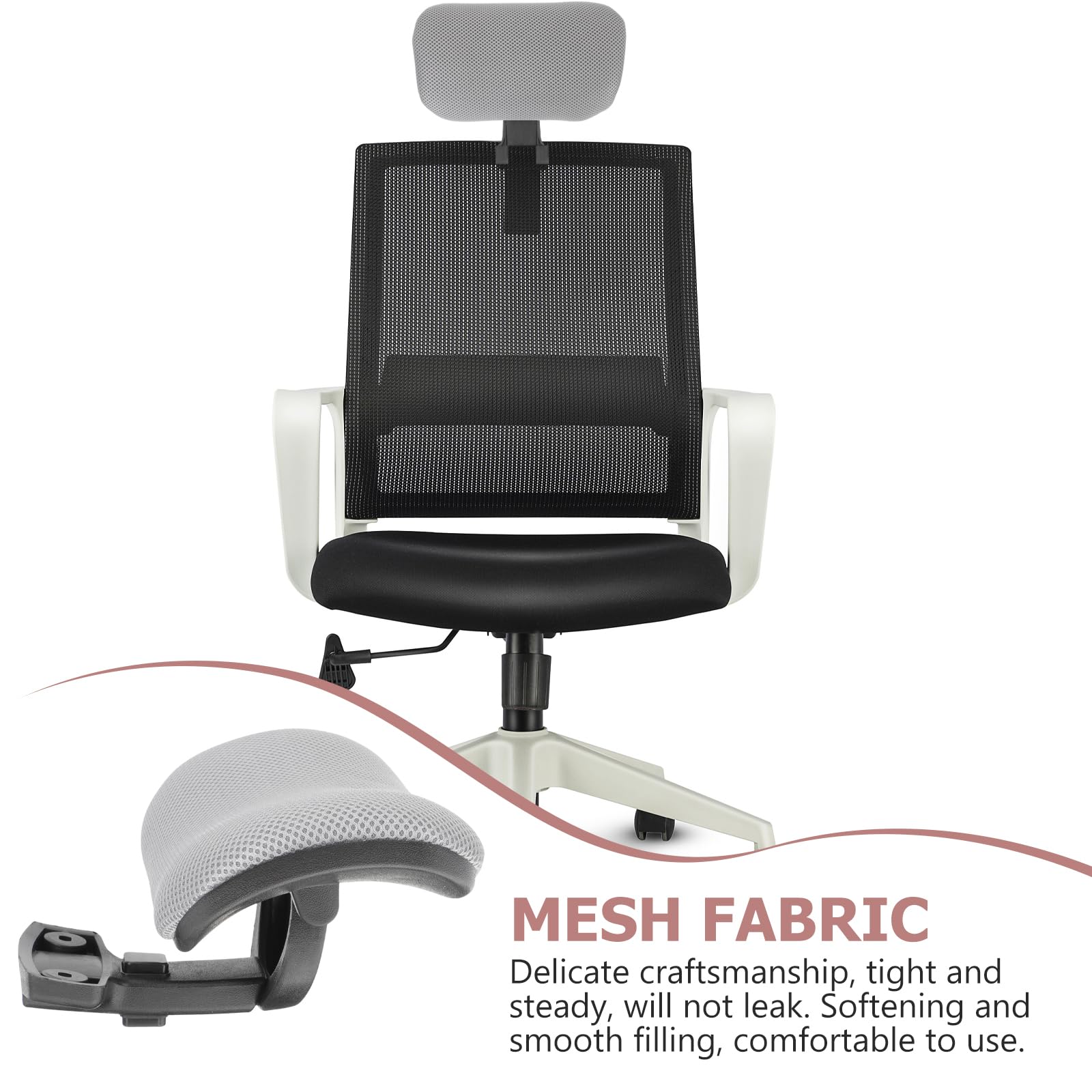 MAGICLULU Appuie-Tête Réglable Pour Chaise De Bureau - Coussin Ergonomique Gris Argent