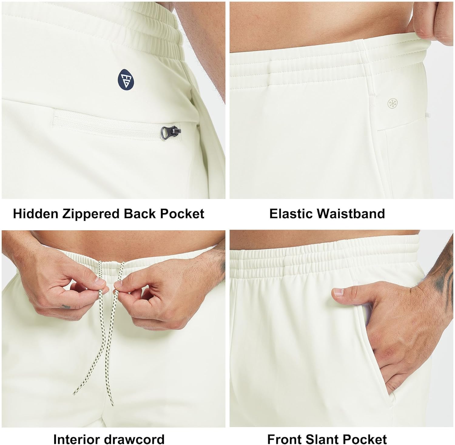 M MAELREG Men's Fleece Joggers with Zipper Pockets Winter Warm Water Resistant Golf Running Gym Pants Sweatpants for Men - Image 6