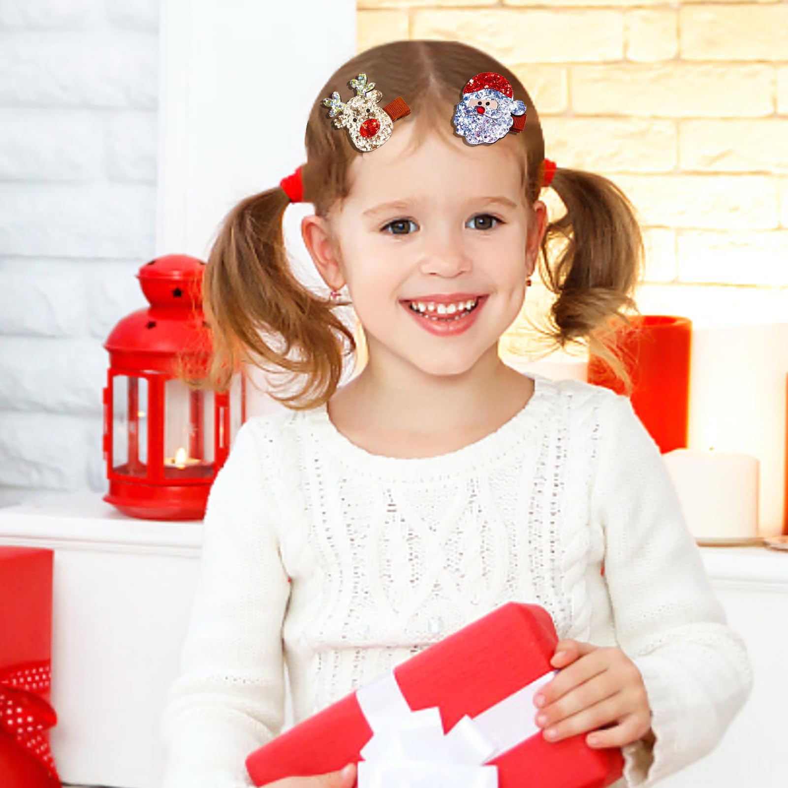 Amazon.com : 6 Pcs Christmas Hair Clips Xmas Hair Accessories Cute
