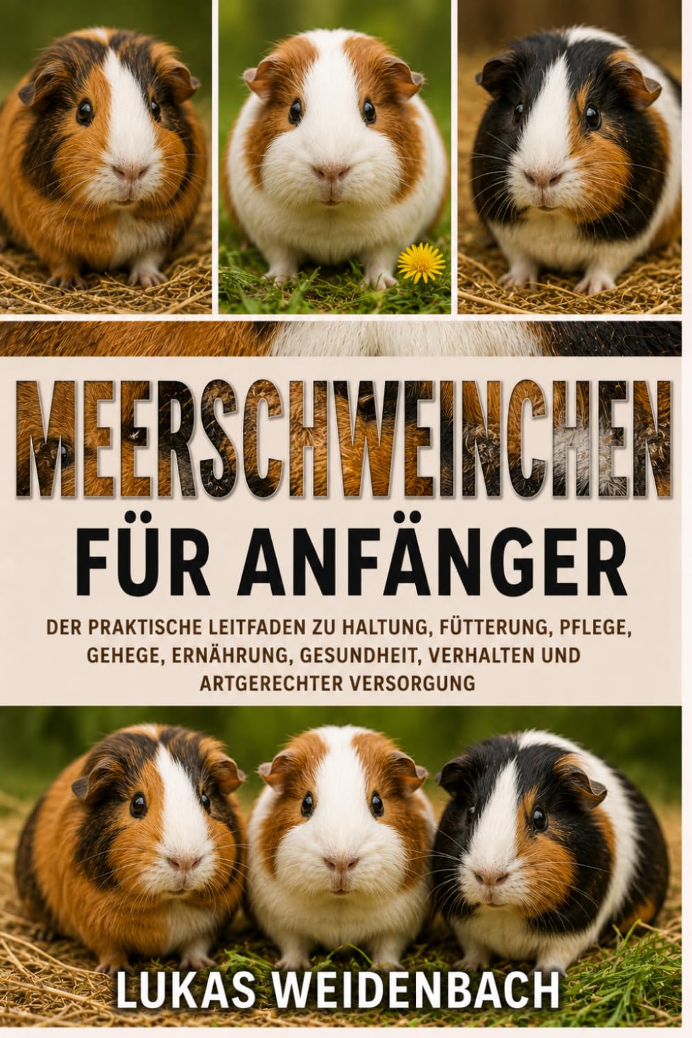 Meerschweinchen für Anfänger: Der praktische Leitfaden zu Haltung, Fütterung, Pflege, Gehege, Ernährung, Gesundheit, Verhalten und artgerechter Versorgung