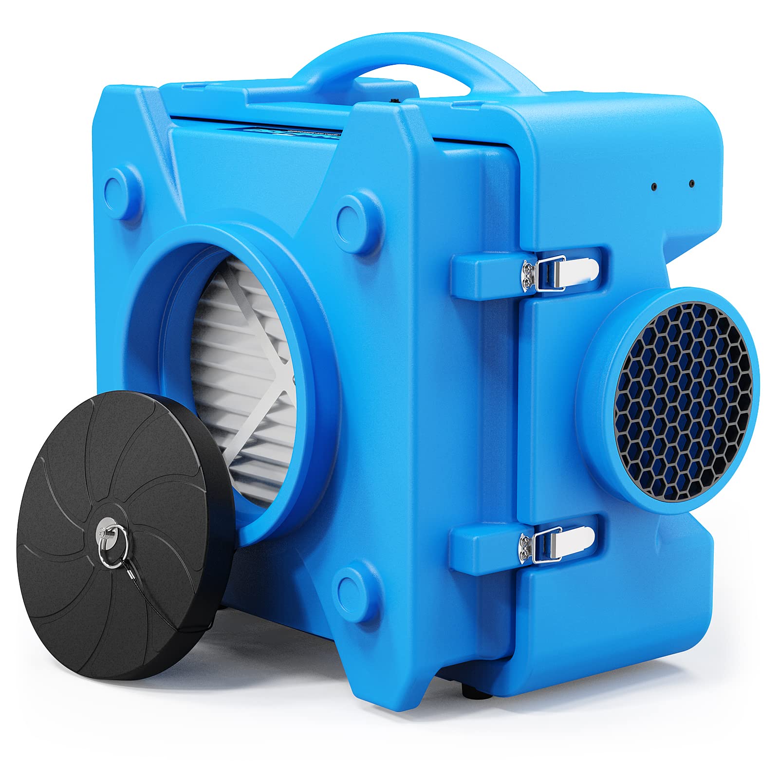 CADPXS 550CFM Air Scrubbers with 4 Stage Filtration System, Commercial Air Scrubber for Damage Restoration, Stackable Negative Machine with Daisy-Chain GFCI Duplex, Upgrade version