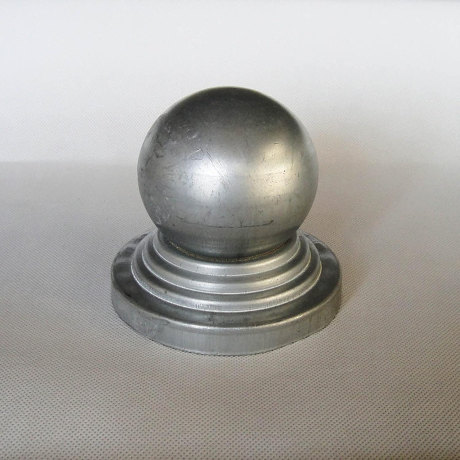 Post Cap Metal Fence Posts 10Pcs Post Decking Cap, Metal Fence Post Caps Galvanised Silver Fence Post Caps Galvanised Waterproof Metal Garden Decking Fence Ball Post Cap