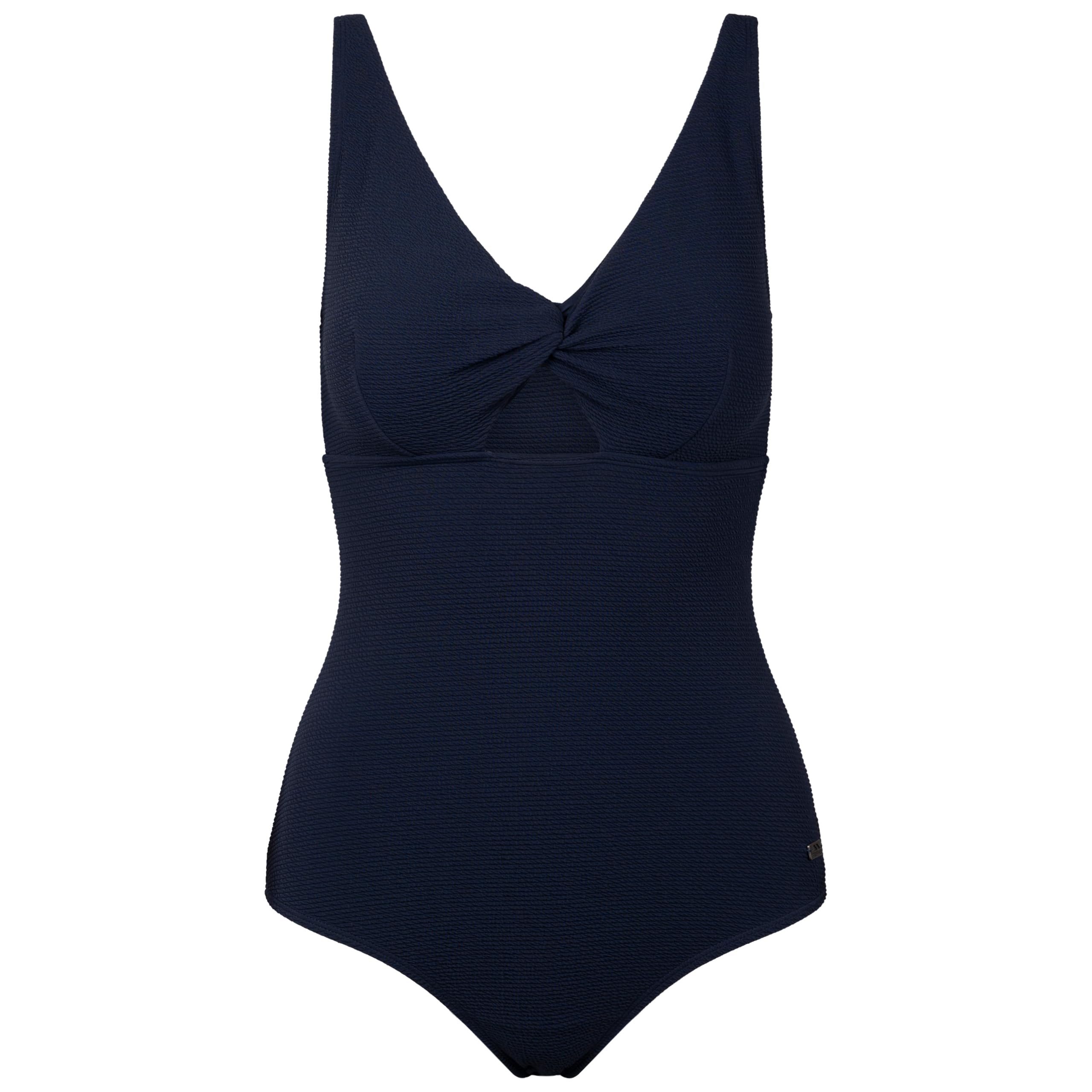 Trespass Womens Swimsuit Kamryn - Ladies Textured Twist Front Swimming Costume, Swimwear with Scoop Neck, One Piece Swimsuit with Scoopback, Beachwear, Poolside Navy