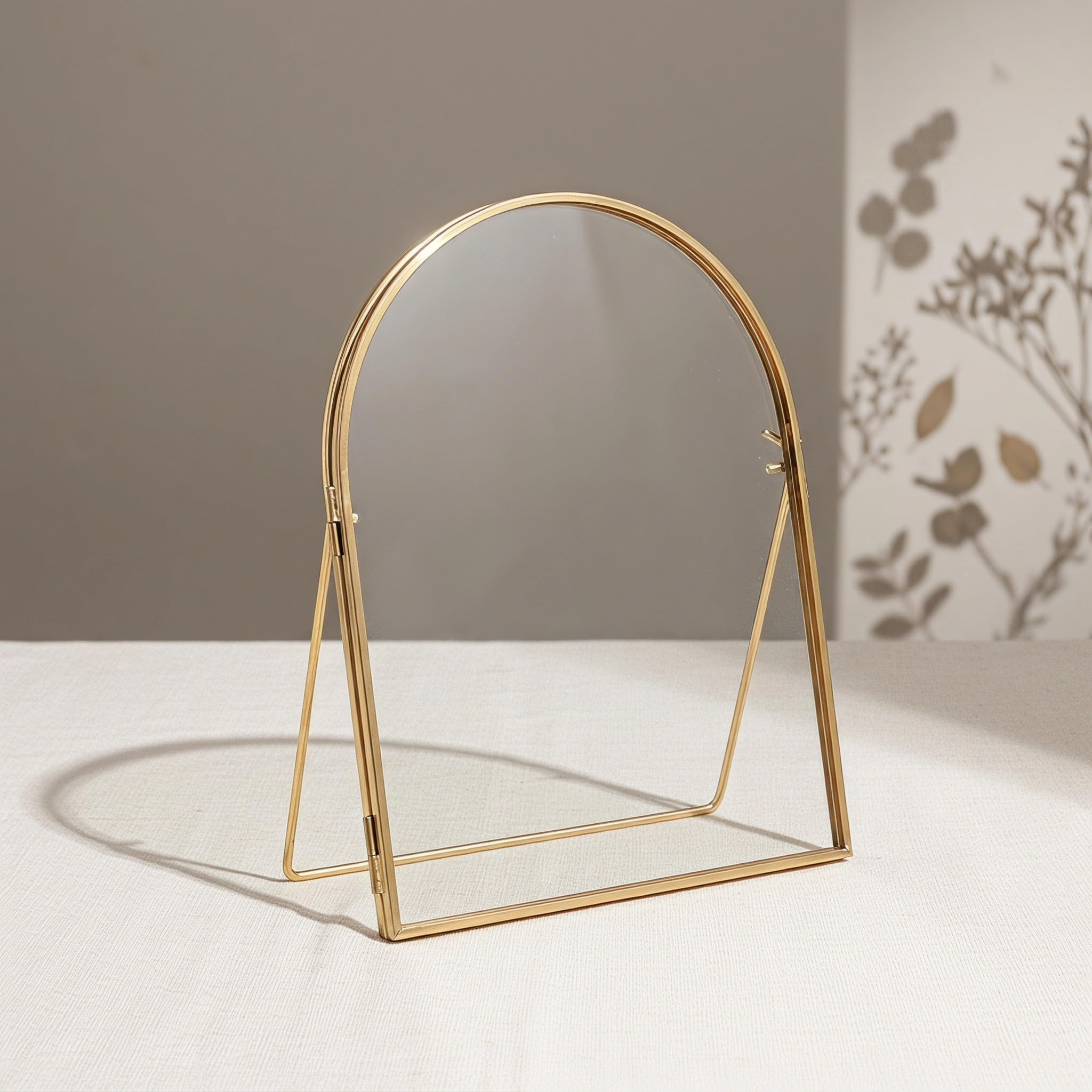 OUNONA Marco de recuerdo para huellas de bebé, marco de cristal para huella | Soporte de exhibición de recuerdos para recién nacidos de doble cara - Regalo para padres primerizos y regalo de bautizo (7.9