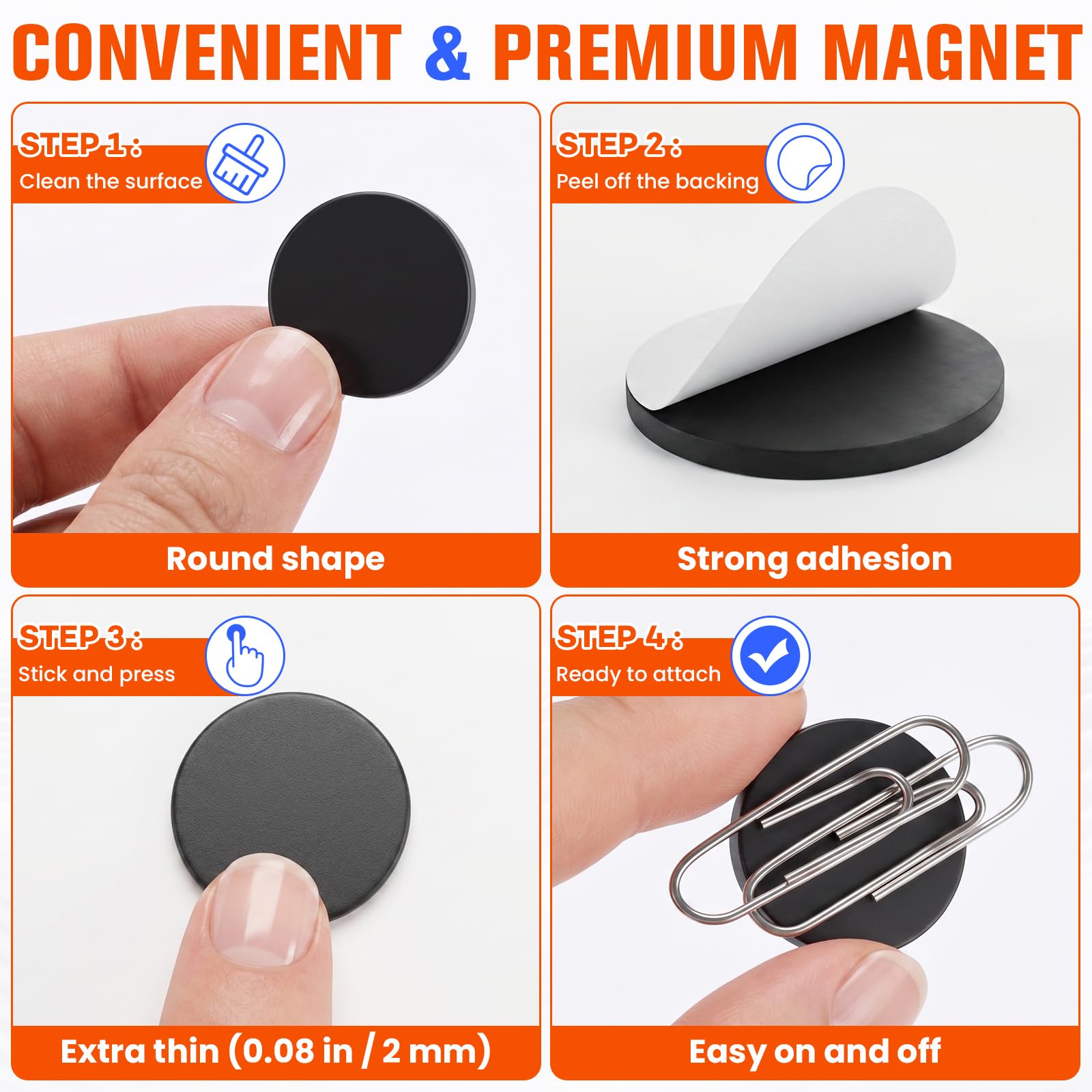 320 Flexible Adhesive Magnets - Strong Hold Dots -4 320 Flexible Adhesive Magnets - Strong Hold Dots -4