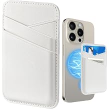 Senose Wallet Compatible for MagSafe, Magnetic Card Holder, White