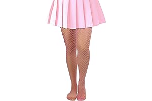 Plus Size Pink Fishnet Tights