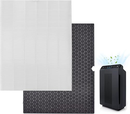 116130 Filtro de repuesto H para filtros purificadores de aire Winix 5500-2 y modelos AM80, filtro HEPA Ture y prefiltros de carbón activado,