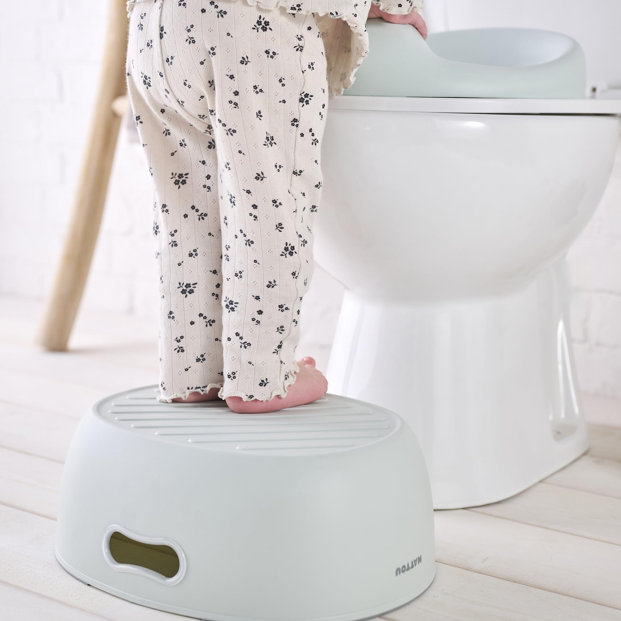 Nattou Pot 3en1 pour bébé, Pot + Tabouret + Siège de toilette pour enfants, Apprentissage facile de la propreté, Env. 34 cm, De 18 mois à 4 ans env., Care, ABS/EVA, Bleu