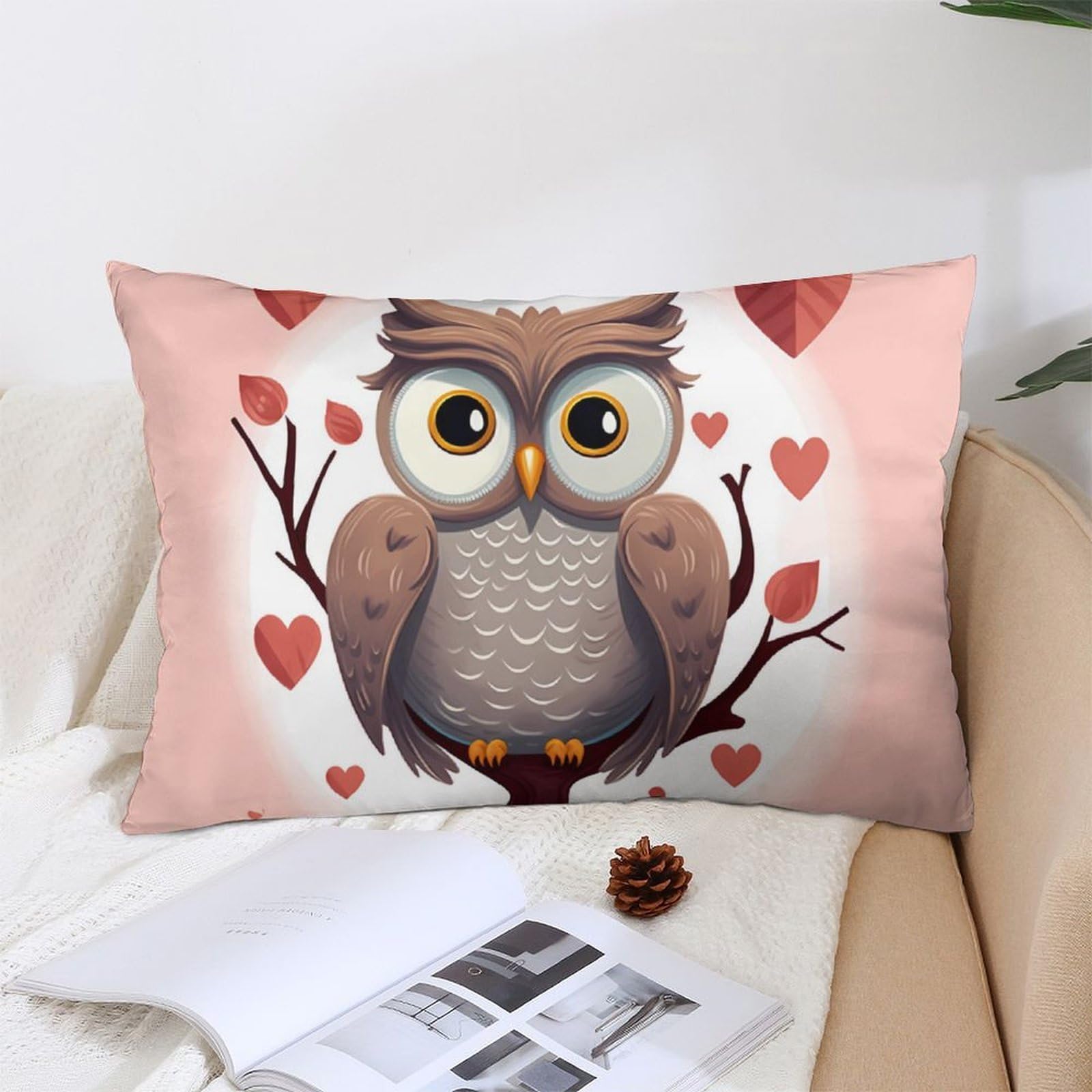 NTVOWPZO Decoration Throw Pillow Covers 12 "x20 Pillowcases Covers Owl Lover1 Soft Pillowcases Modern Farmhouse Home Decor Sofa Cushions Covers for Couch Bed Living Room