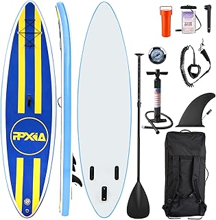 PPXIA SUP Board, Aufblasbares Stand Up Paddle Board 320cm×82×15cm Belastbar bis 200KG mit Komplettes Zubehör, Stand Up Pad...
