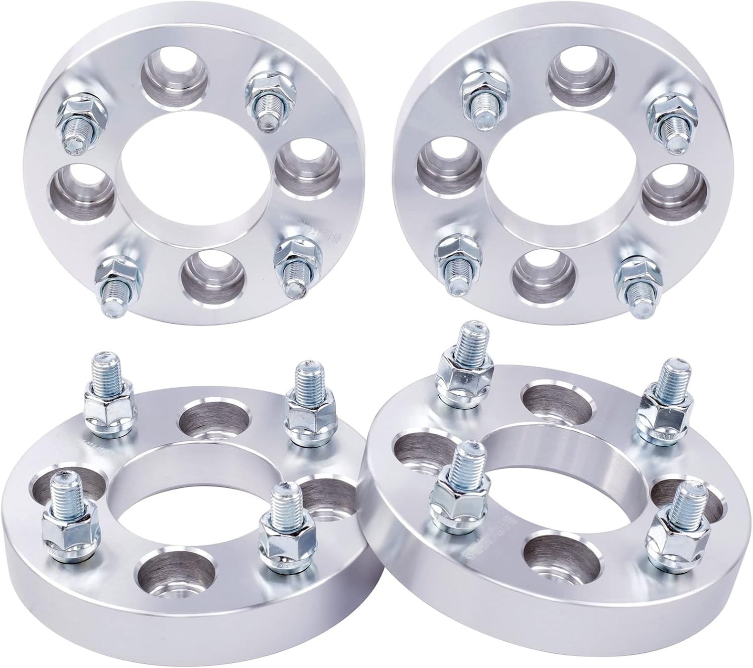 DCVAMOUS 4PC 4x137 ATV UTV Wheel Spacers 1 Inch with 10x1.25 Studs 110mm Bore Compatible with Kawasaki Can-Am-Honda 4 Lug Mule 500/550/600 Prairie 300/400/650 Outlander 330/400/800 Commander 800/1000