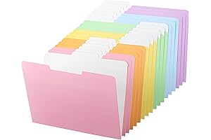 Mr. Pen- File Folders, Pastel Colors, Letter Size