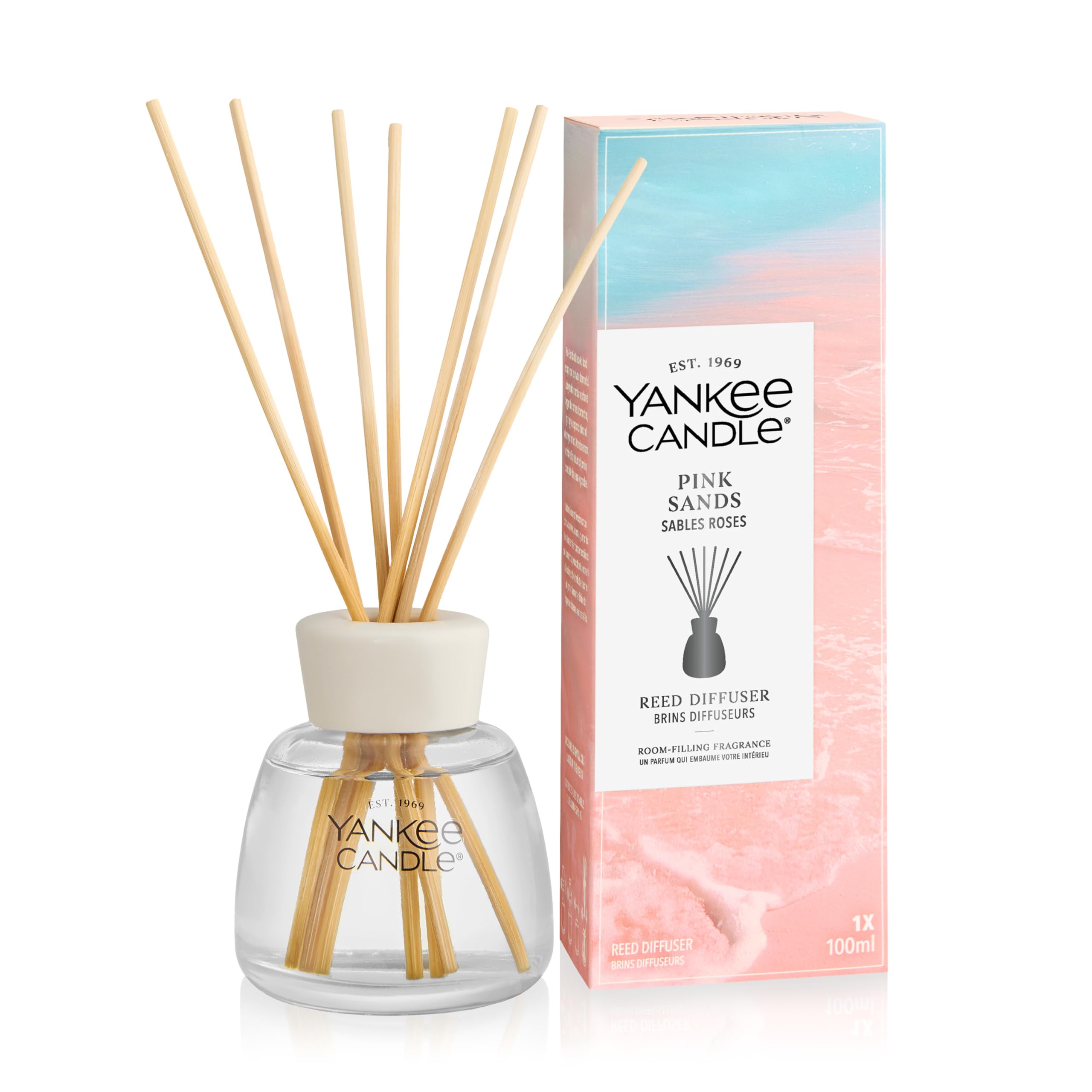 Yankee Candle Reed Diffuser | Pink Sands | for Small to Medium Spaces | Up to 10 Weeks of Fragrance