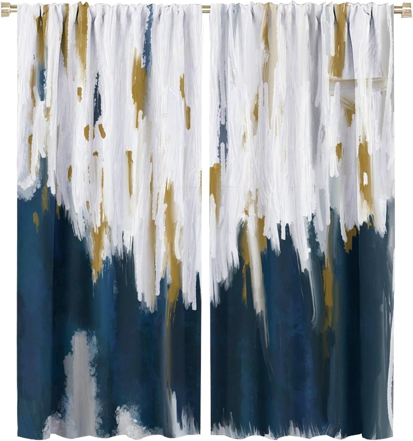 Swirl Tie Dye Window Curtains, Retro Spiral Hippie Style Window Treatments Chic Colorful Watercolor Rod Pocket Window Drapes for Bedroom Living Room 42x54in (Decor)